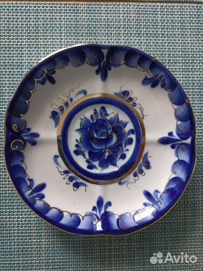 Чайная пара Гжель в золоте