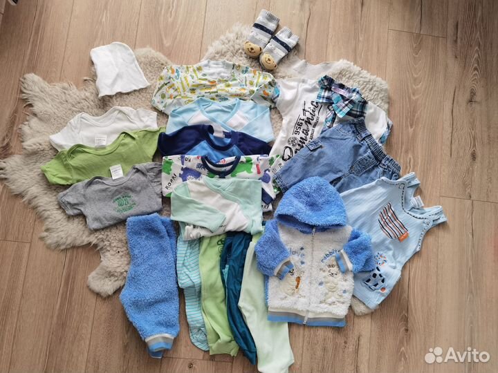 Вещи пакетом на мальчика 62 68