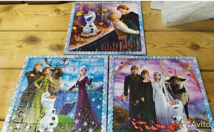 Пазлы 3 в 1 Холодное сердце