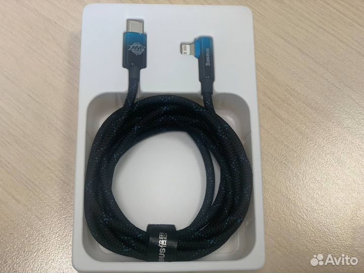 Кабель Baseus, Type-C - Lightning, 2 m, L-образный