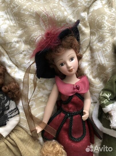 Фарфоровые куклы дамы эпохи