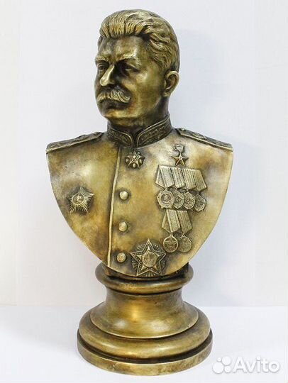 Бюст. Сталин. Дзержинский. Бронза. Камень