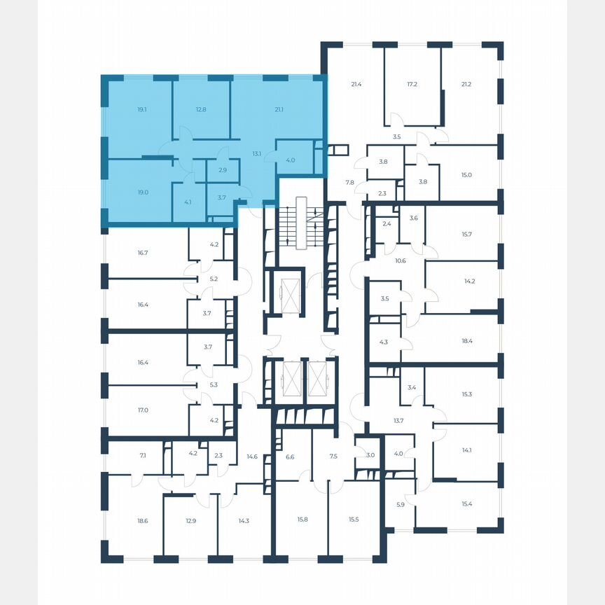 3-к. квартира, 102,8 м², 6/21 эт.