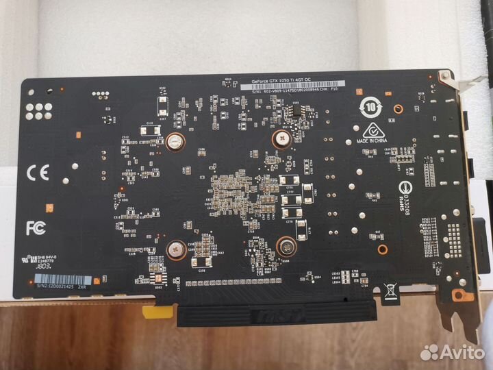 Видеокарта MSI 1050ti 4g