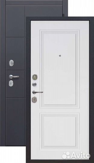 Дверь входная Гарда 2мдф,графит