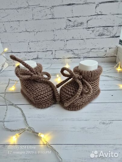 Пинетки для малышей теплые