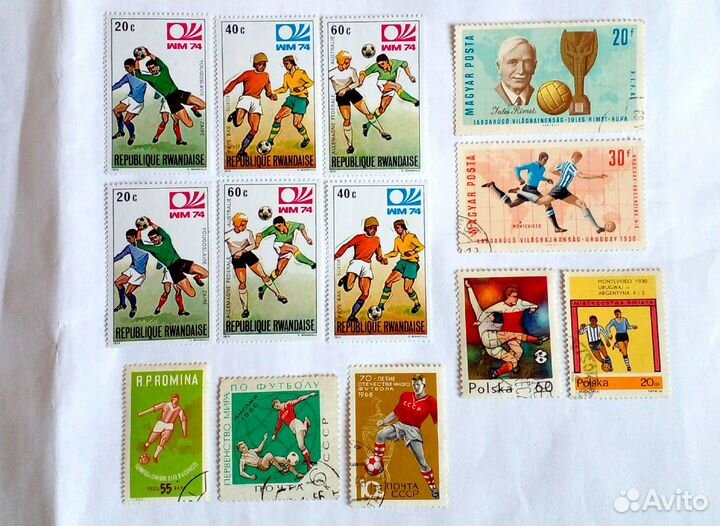 Почтовые марки футбол