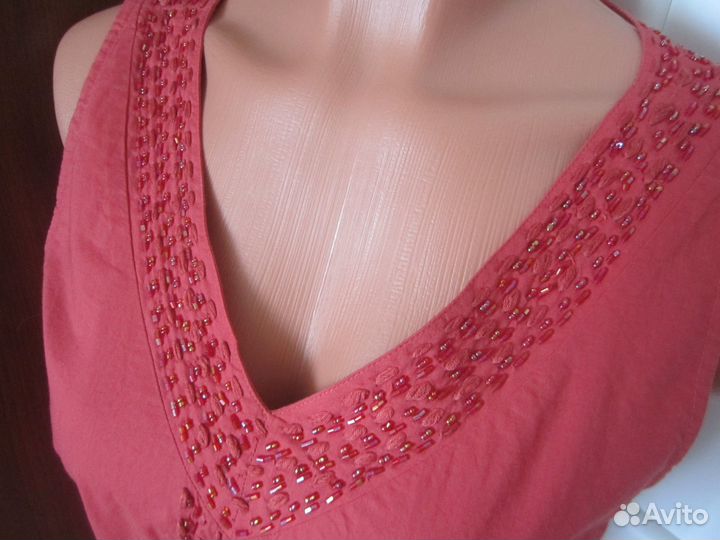 Блузка - топ с бисером 44 - 46 размер
