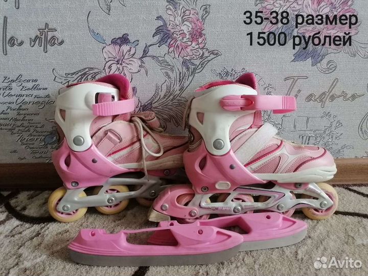 Роликовые коньки детские раздвижные