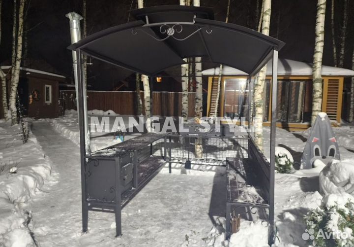 Мангал с крышей