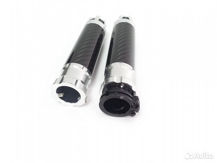 Ручки руля Rizoma (silver-carbon) с грузиками