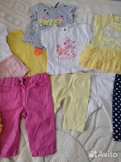 Вещи пакетом 6-9(74размер) девочка