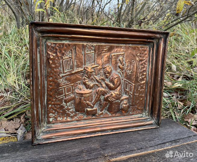 Винтажное панно чеканка