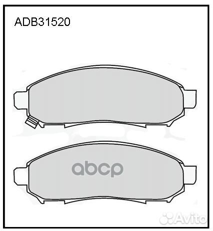 Колодки тормозные дисковые ADB31520 allied nippon