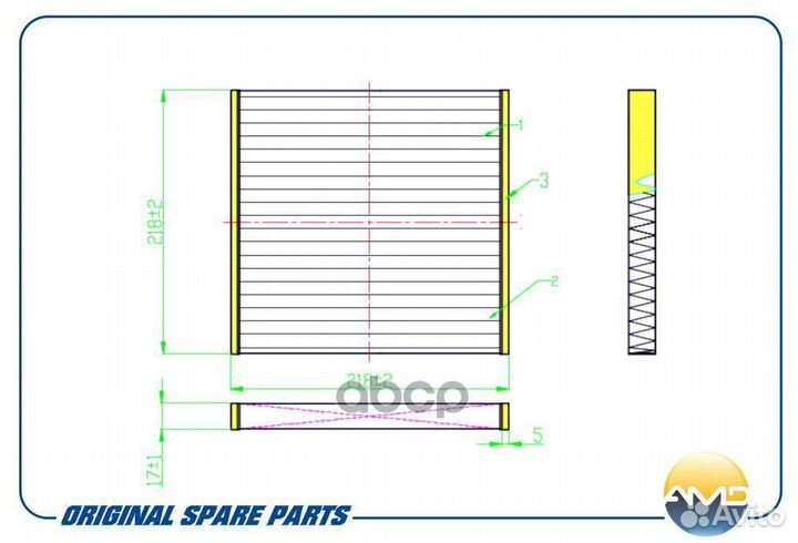Фильтр салонный 1018002773/AMD.FC898A (антибакт