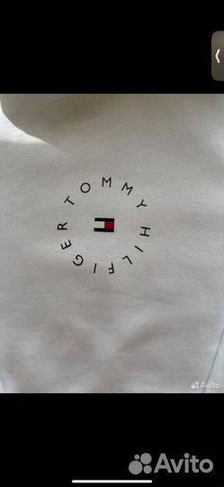 Белое худи Tommy Hilfiger