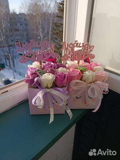 Букет на 8 марта из мыла для доченьки
