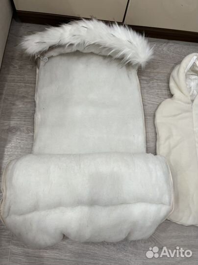 Конверт на выписку зимний на овчине+кокон