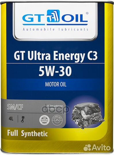 Масло GT Ultra Energy C3 SAE 5W-30 API SM SN/CF