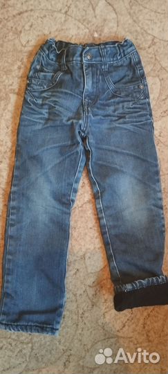 Джинсы утепленные для мальчика 116