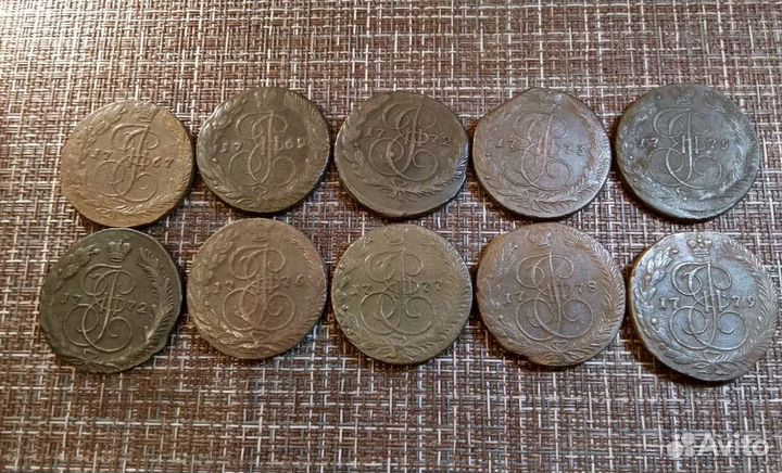 Пятаки екатерины 2