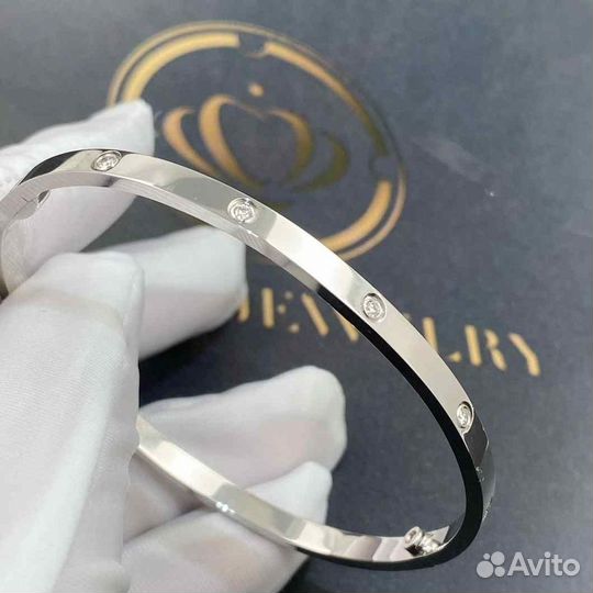 Золотой браслет Cartier Love, 10 бриллиантов 0,16c