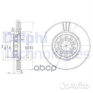 Диск тормозной BG3657 A4/A6/Passat/Superb/95-08