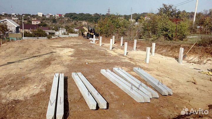 Фундамент на ж/б сваях