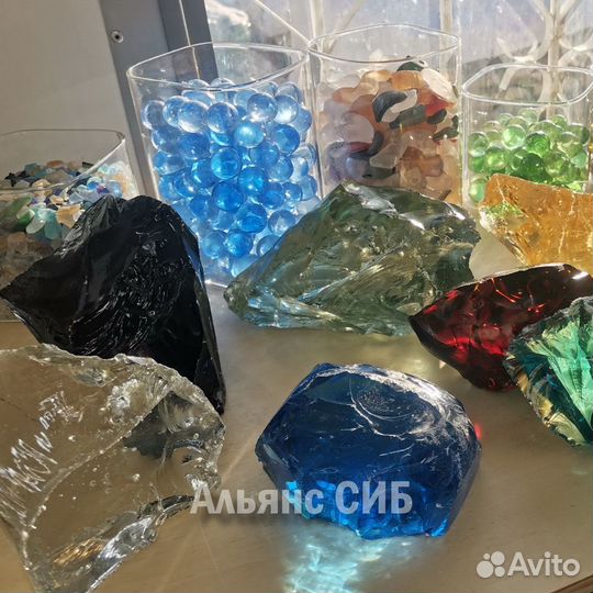 Стеклянный камень Эрклез для декорации