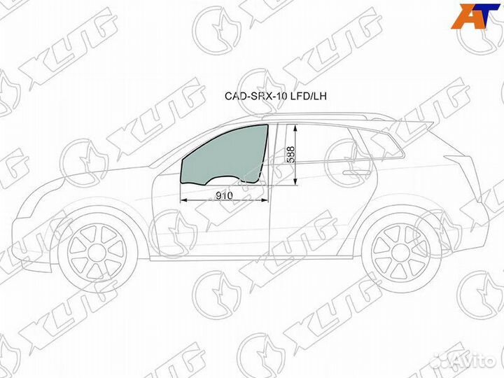 Стекло двери передней левой Cadillac SRX