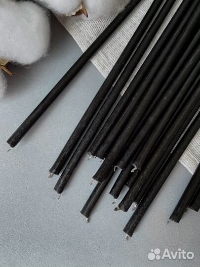 Свечи восковые черные