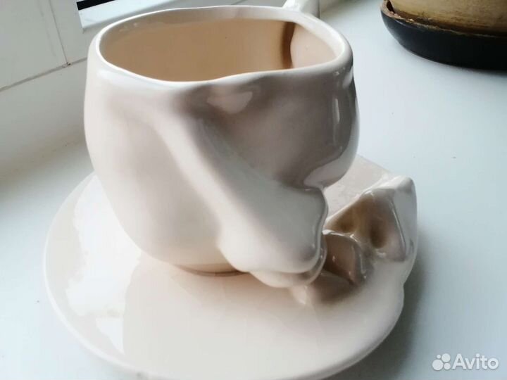 Чашка с блюдцем фарфор