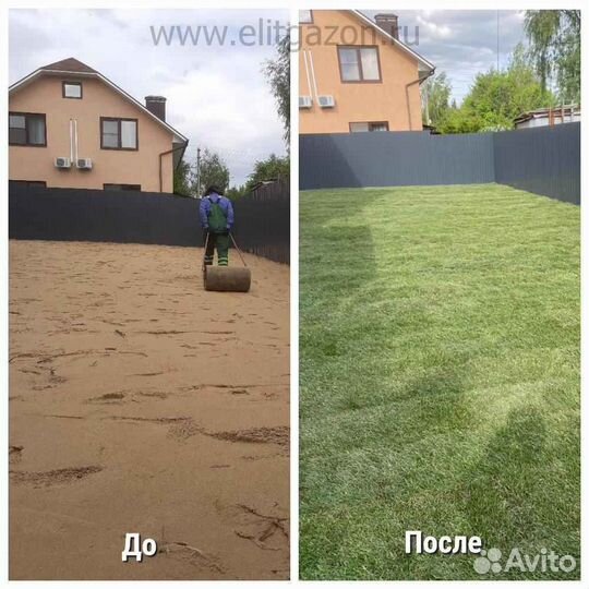 Укладка рулонного газона