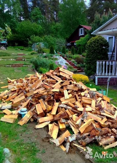Дрова колотые сухие