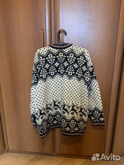 Кардиган шерстяной с орнаментом ручная работа