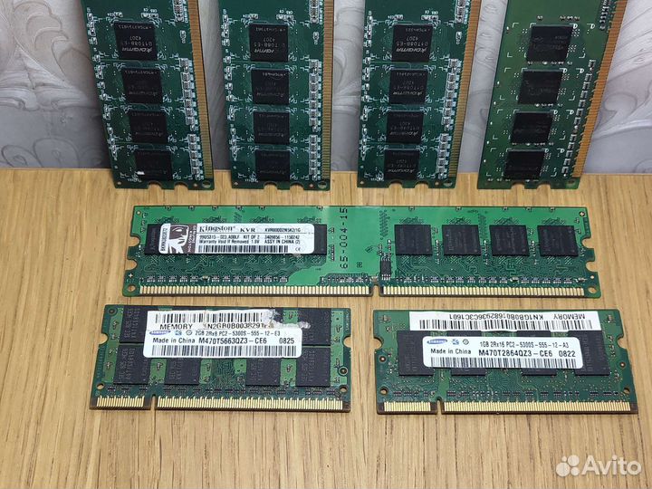 Оперативная память DDR2 512mb 1gb/2gb для ноутбука