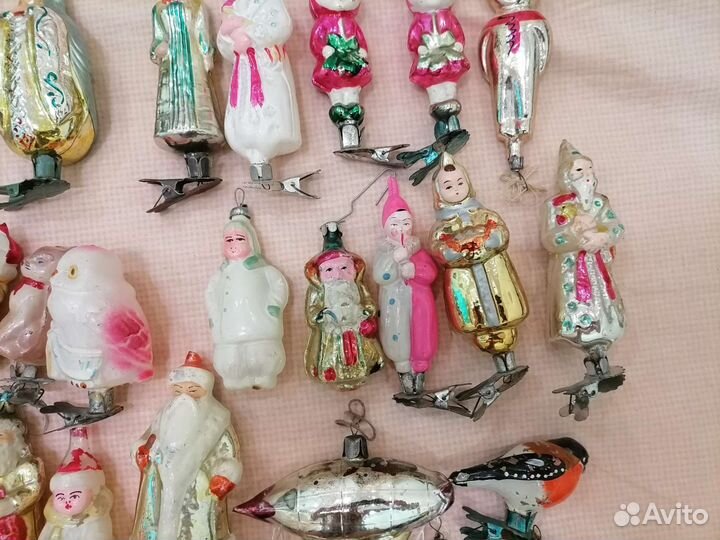 Ватные елочные игрушки СССР
