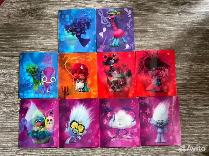 Карточки тролли большие гастролли