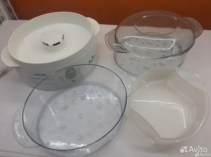 Пароварка Tefal как новая, два яруса на 6 л 550 Вт