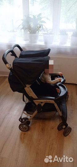 Коляска peg perego aria twin для двойни, погодок