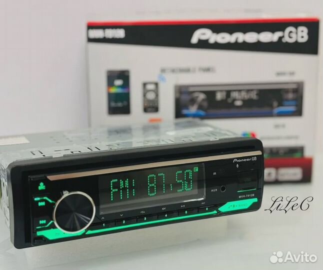 Магнитола мощная Pioneer с блютуз сьемная панель