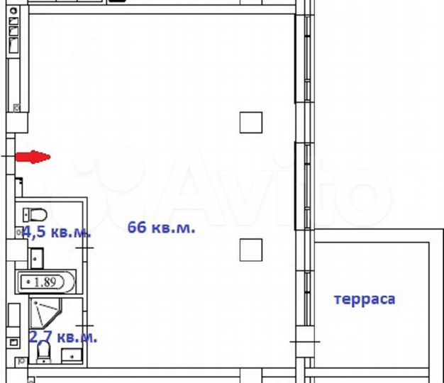 2-к. апартаменты, 73 м², 8/27 эт.