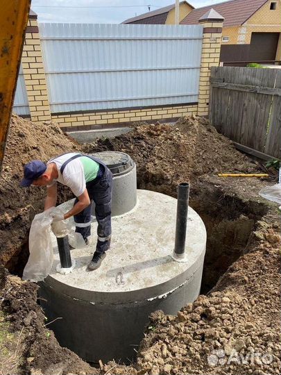 Септик из бетонных колец под ключ