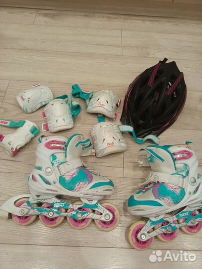 Роликовые коньки детские с защитой