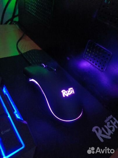 Игровой набор мышь, клавиатура и коврик