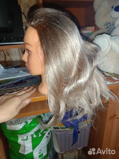 Учебный маникен голова для причесок и стрижек