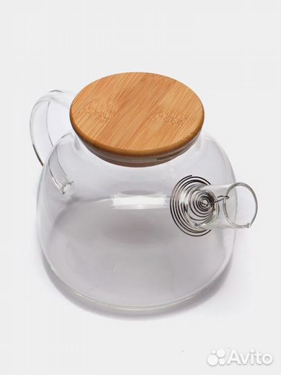 Заварочный чайник с бамбуковой крышкой