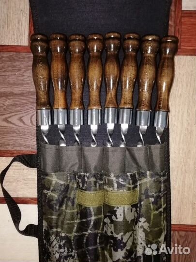 Шампура с деревянной ручкой