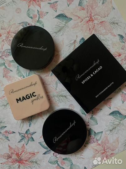 Romanovamakeup тени палетка елка, румяна