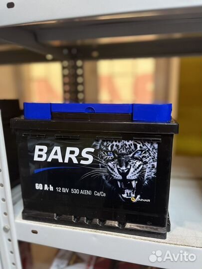 Аккумулятор Bars 60 обратной полярности